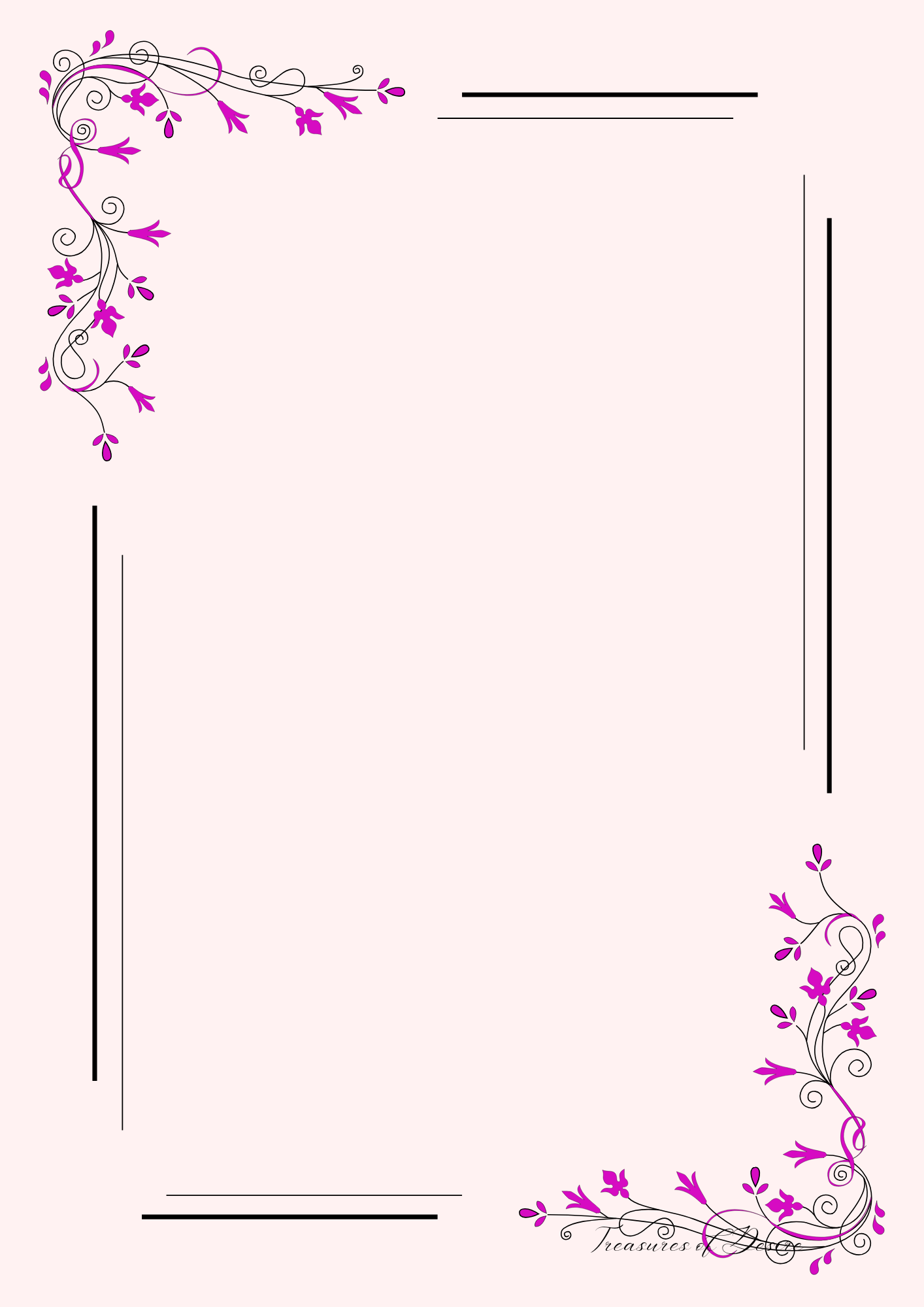 Modern Stationary Pink Digital Download