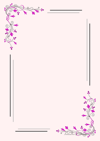 Modern Stationary Pink Digital Download