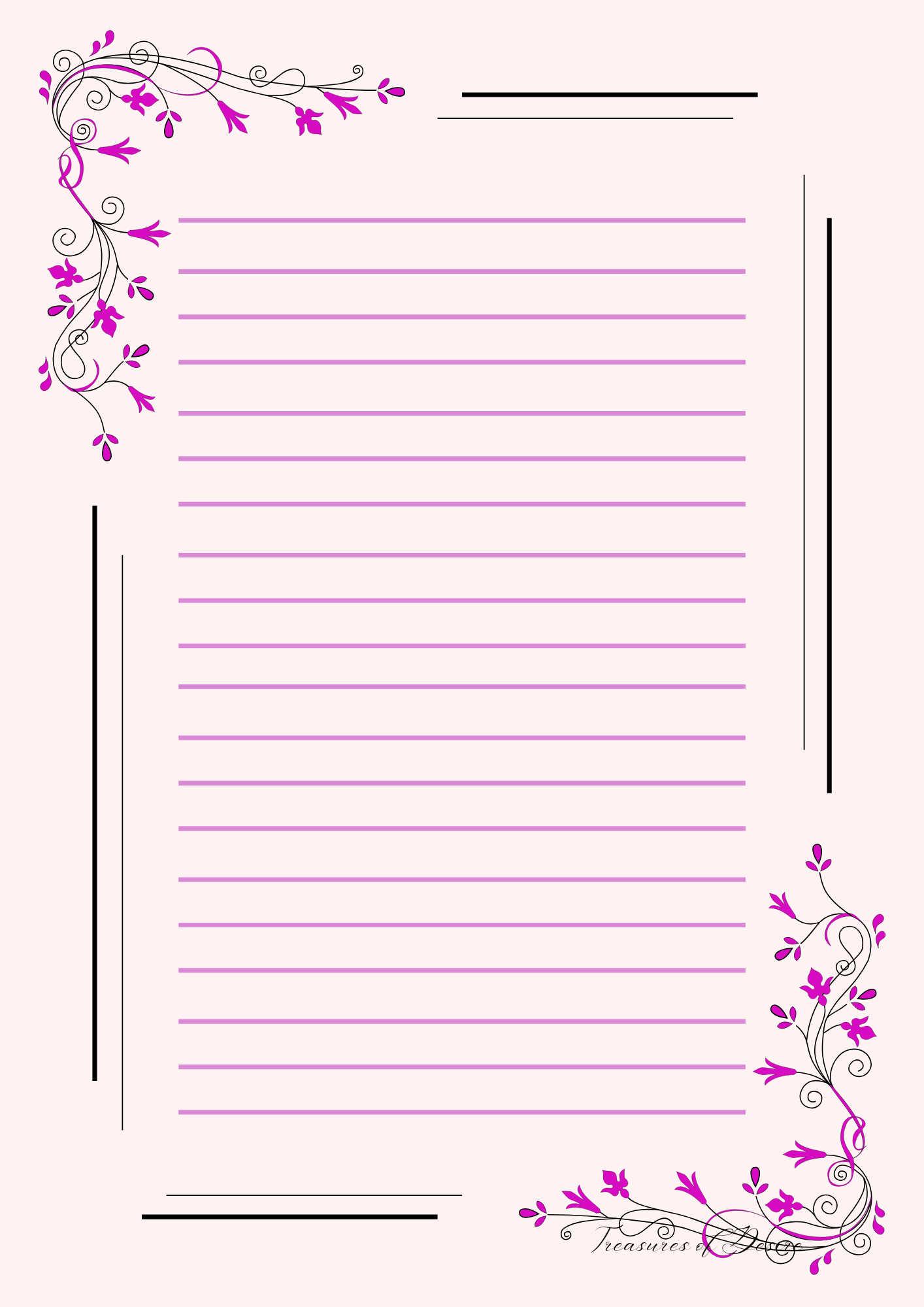 Modern Stationary Pink Digital Download