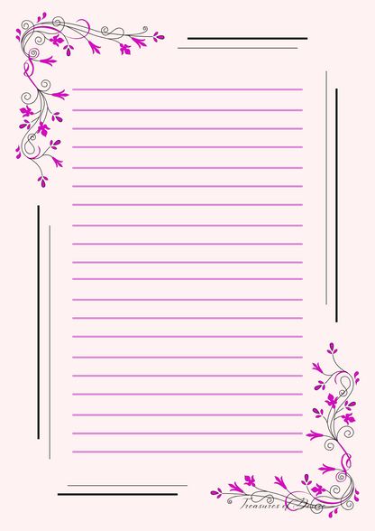 Modern Stationary Pink Digital Download