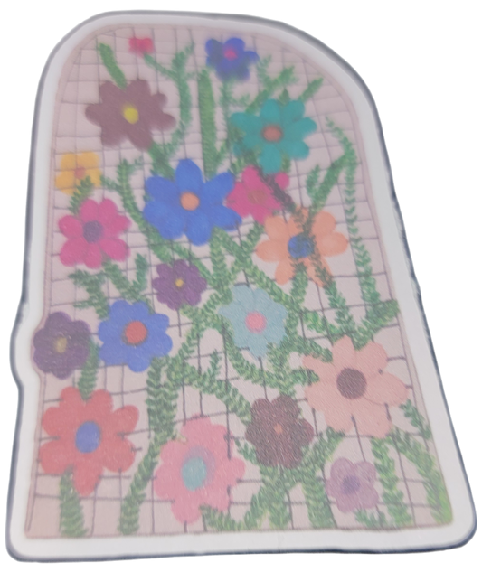 Trellis of Flowers Sticker