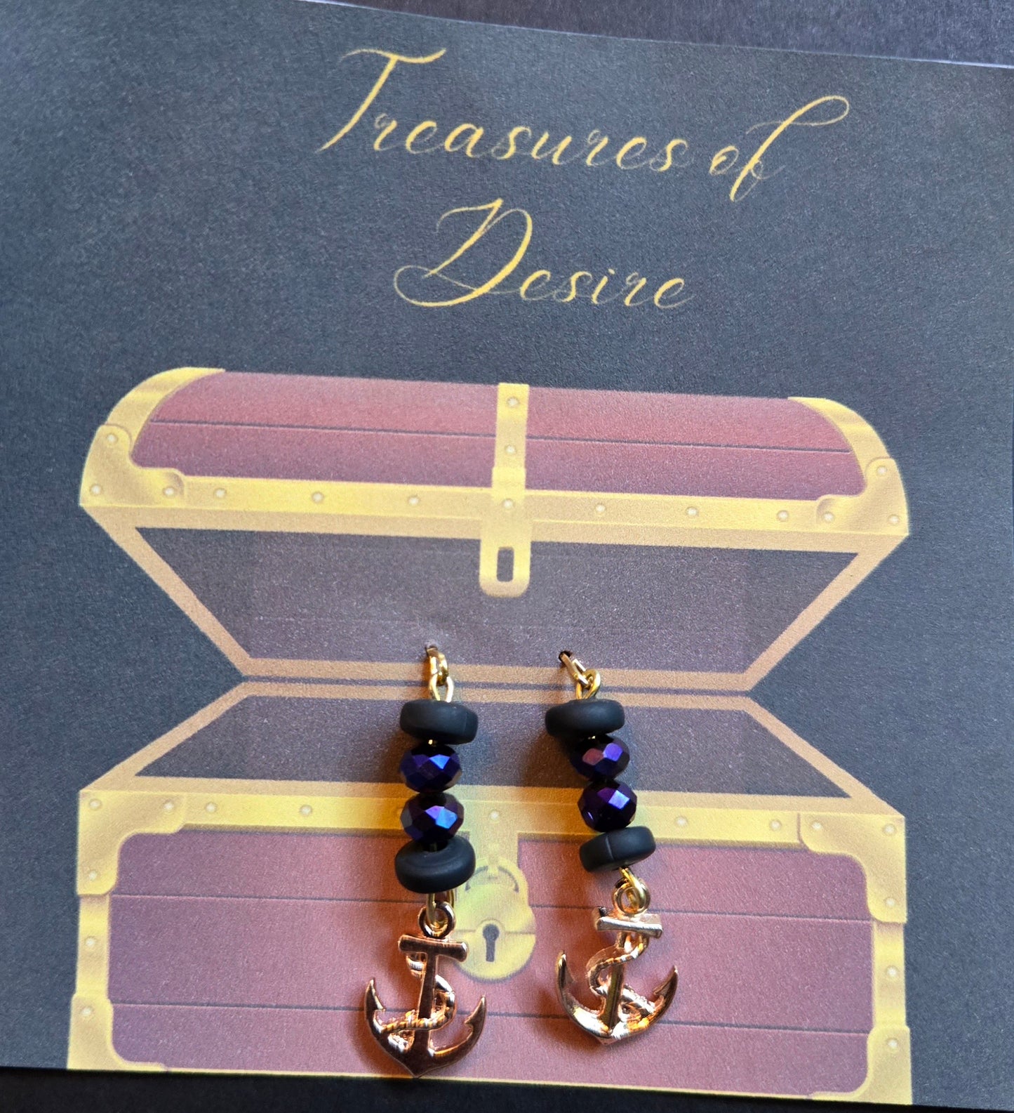 Dazzling Anchor Earings