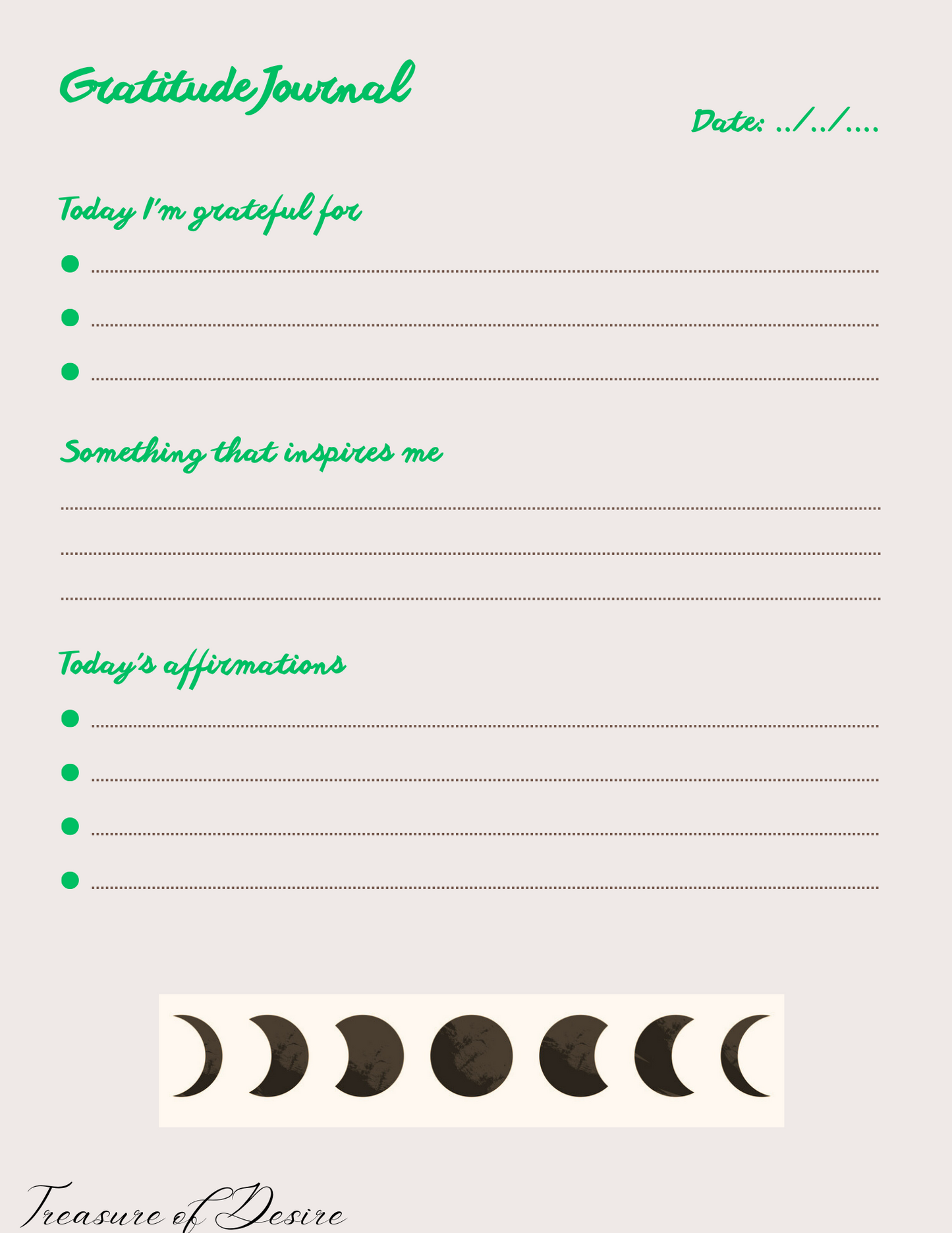 Moon phases Journal and Planner