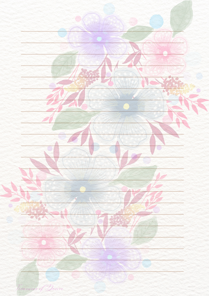 Flowers Galore Stationary Set Digital Download