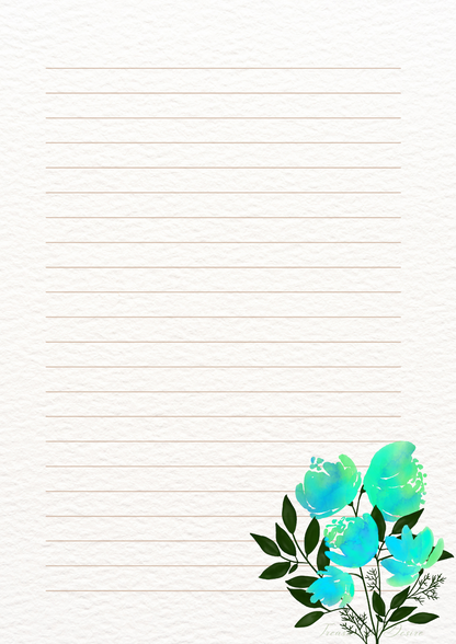 Flowers Galore Stationary Set Digital Download