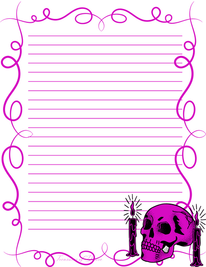 Skull Stationary Set Lined and Unlined Digital Download