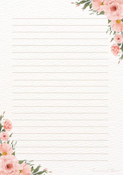 Flowers Galore Stationary Set Digital Download