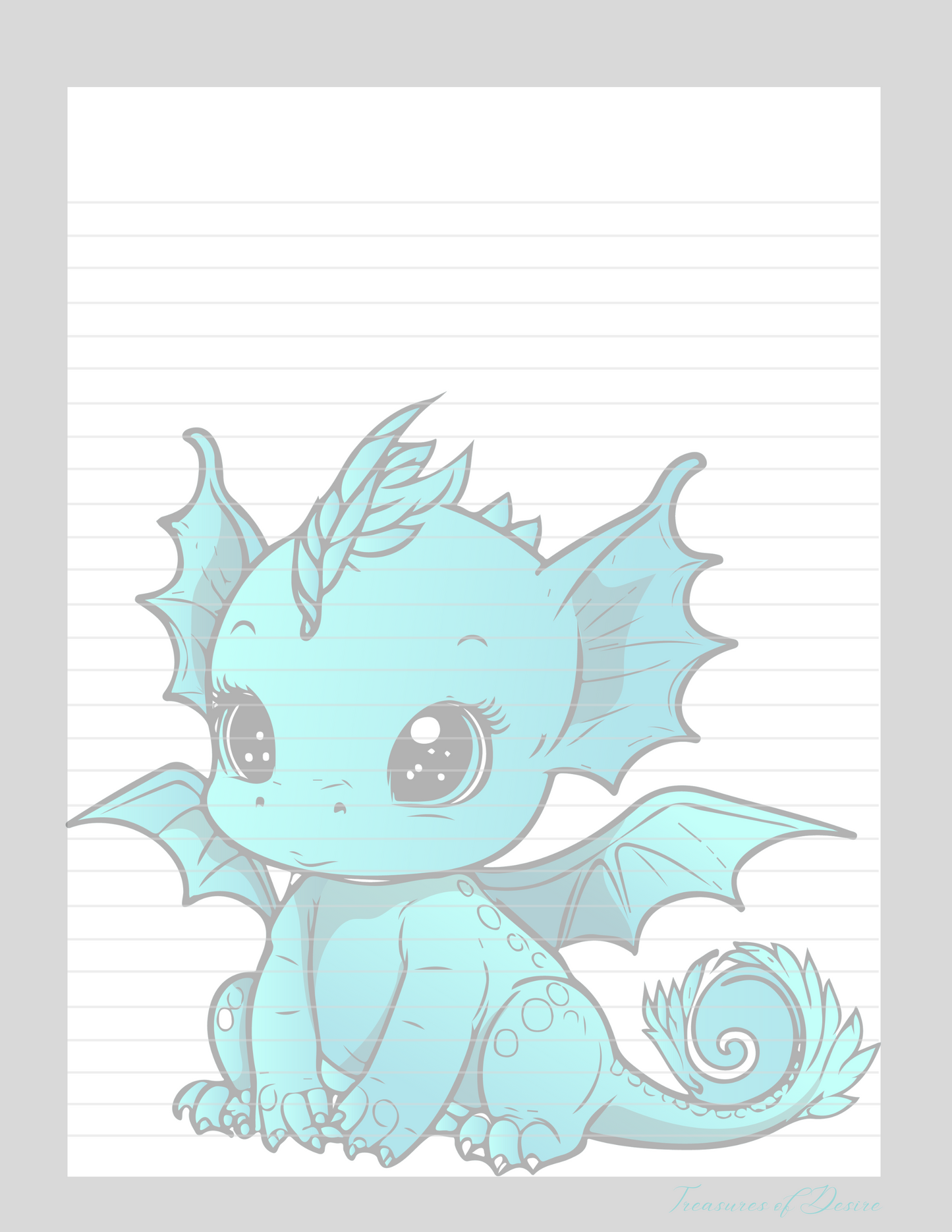 Baby Dragon Stationary Set