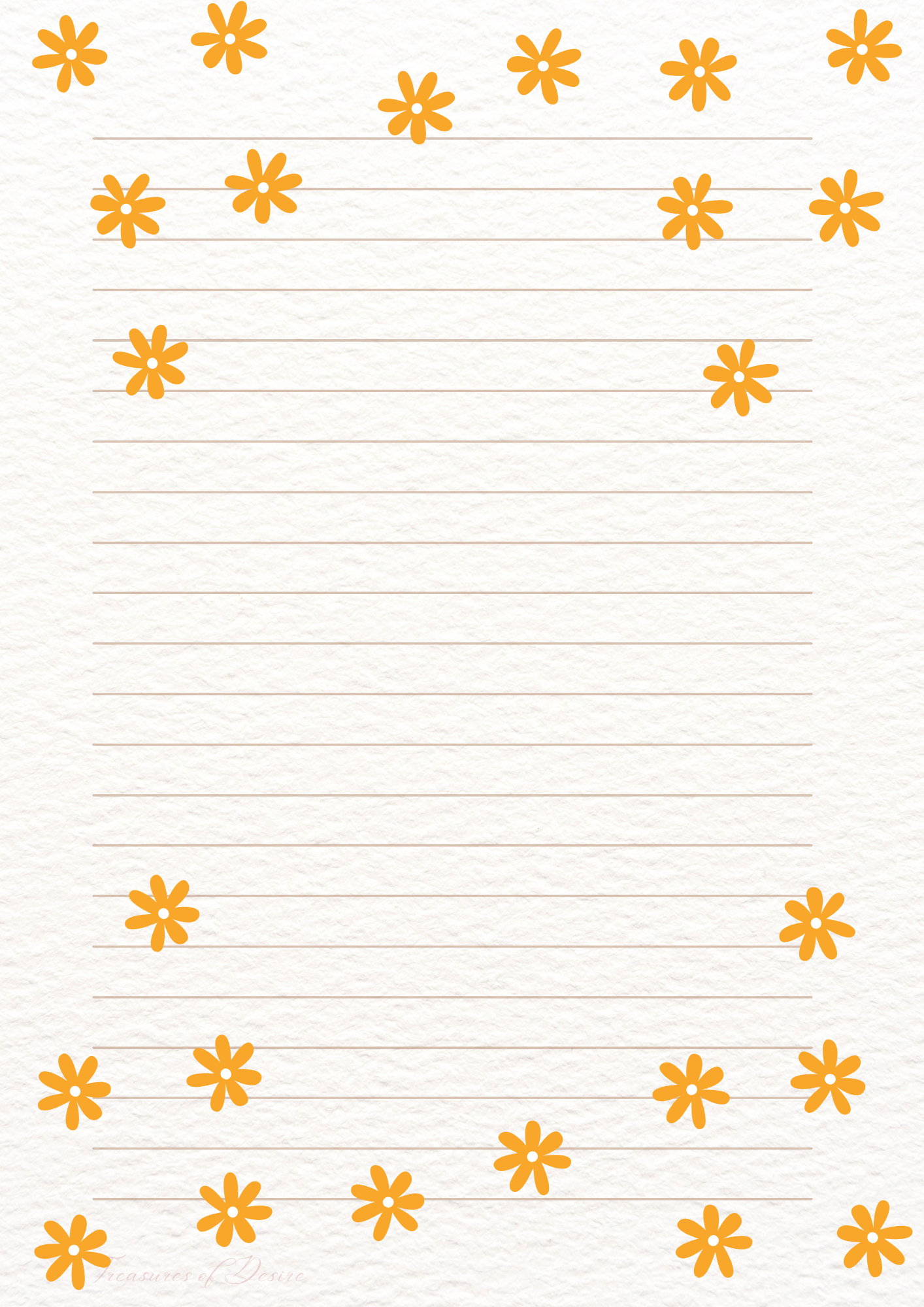 Flowers Galore Stationary Set Digital Download