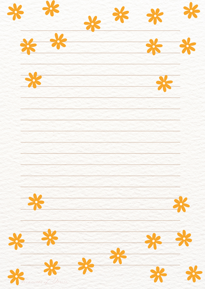 Flowers Galore Stationary Set Digital Download