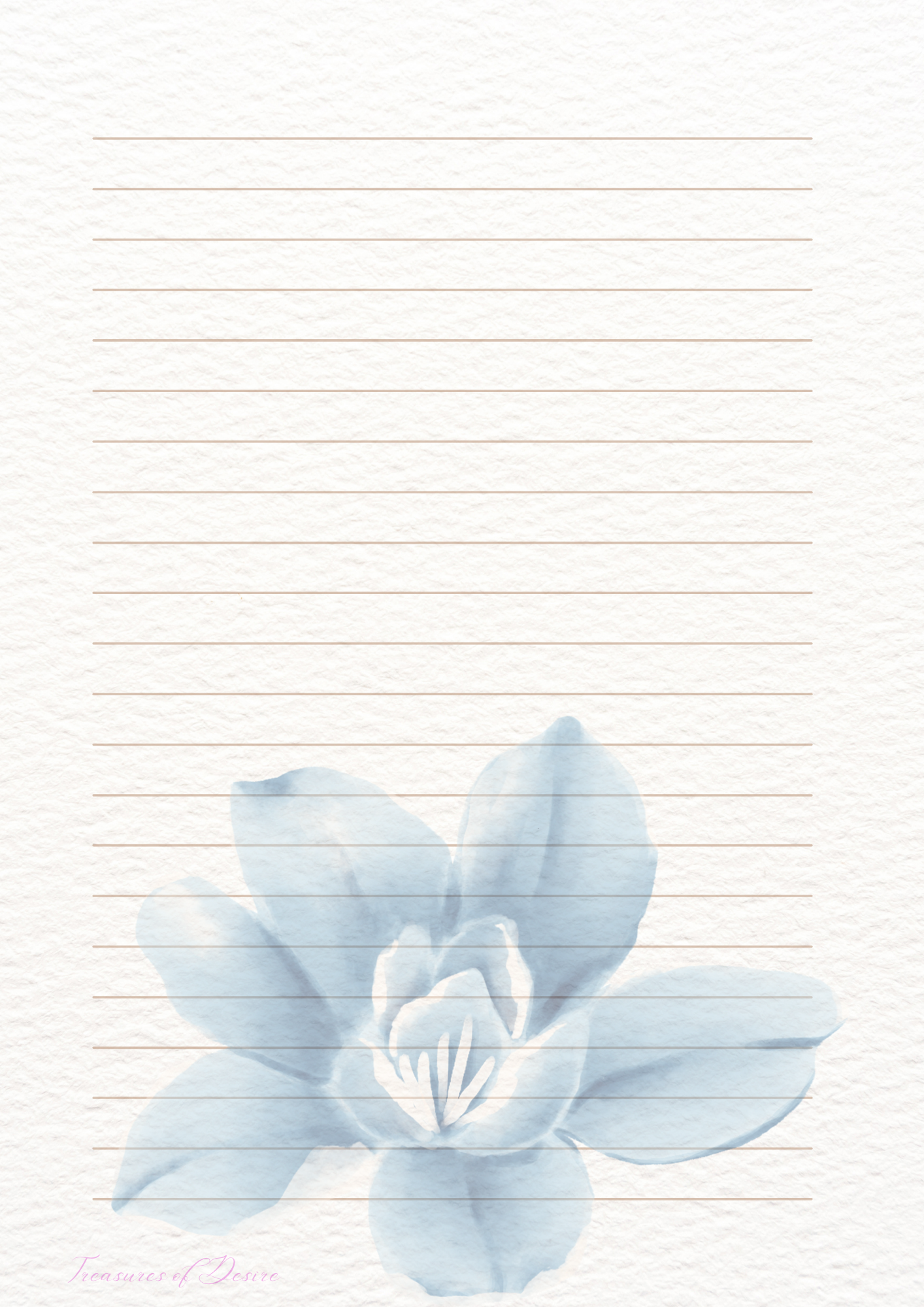 Flowers Galore Stationary Set Digital Download