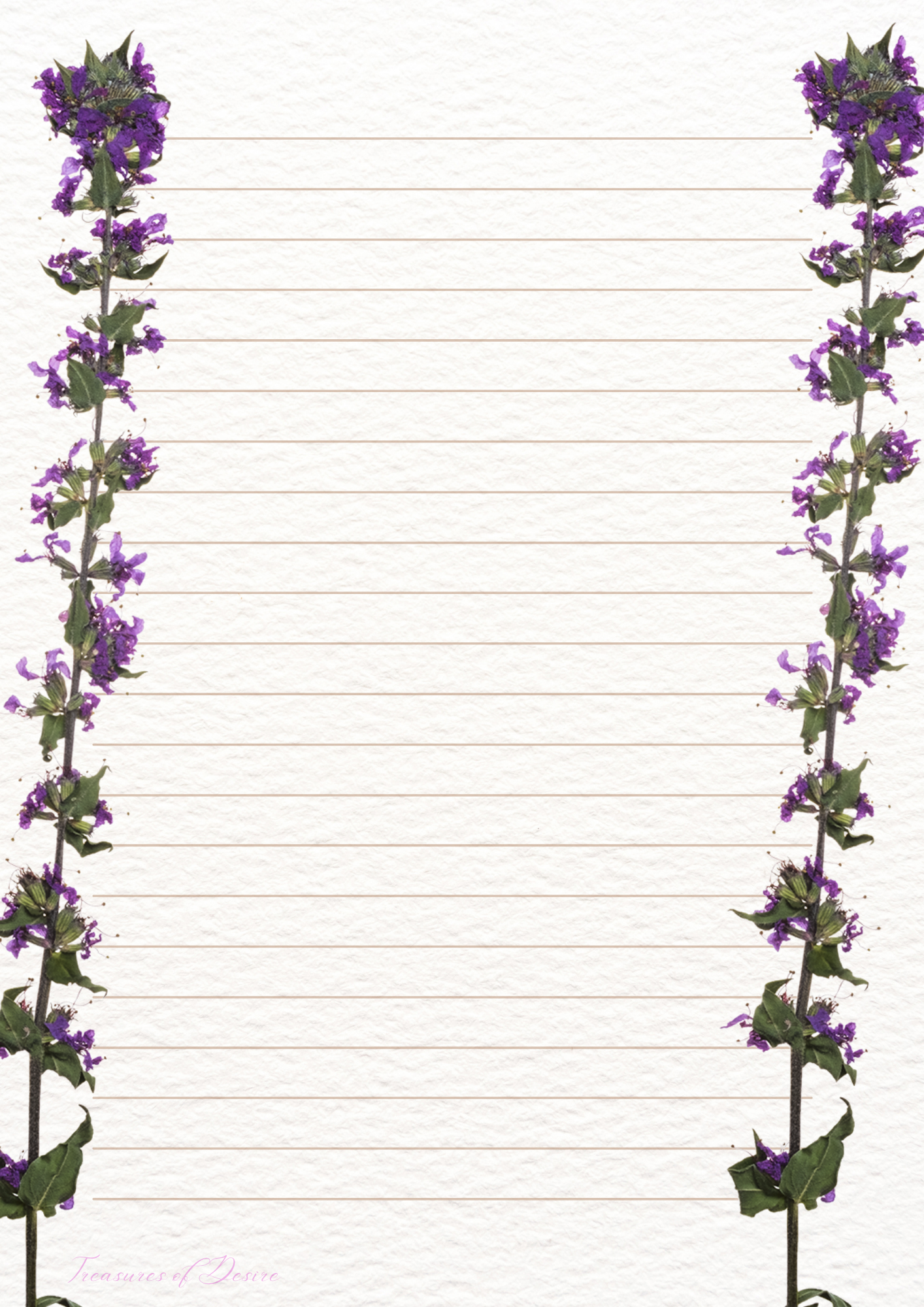 Flowers Galore Stationary Set Digital Download