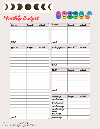 Moon phases Journal and Planner