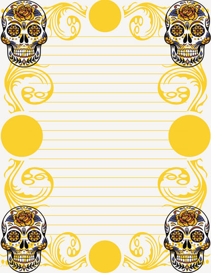 Skull Stationary Set Lined and Unlined Digital Download