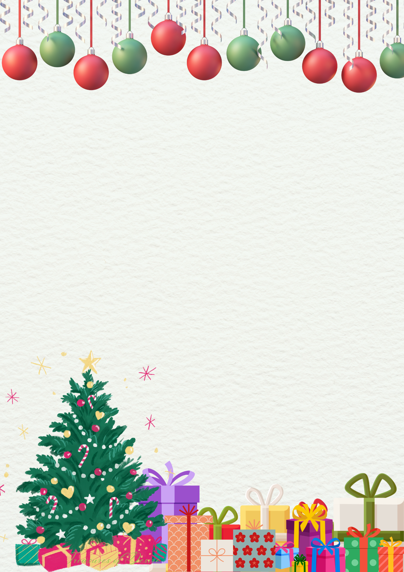 Christmas Stationary Set 1 Digital Download