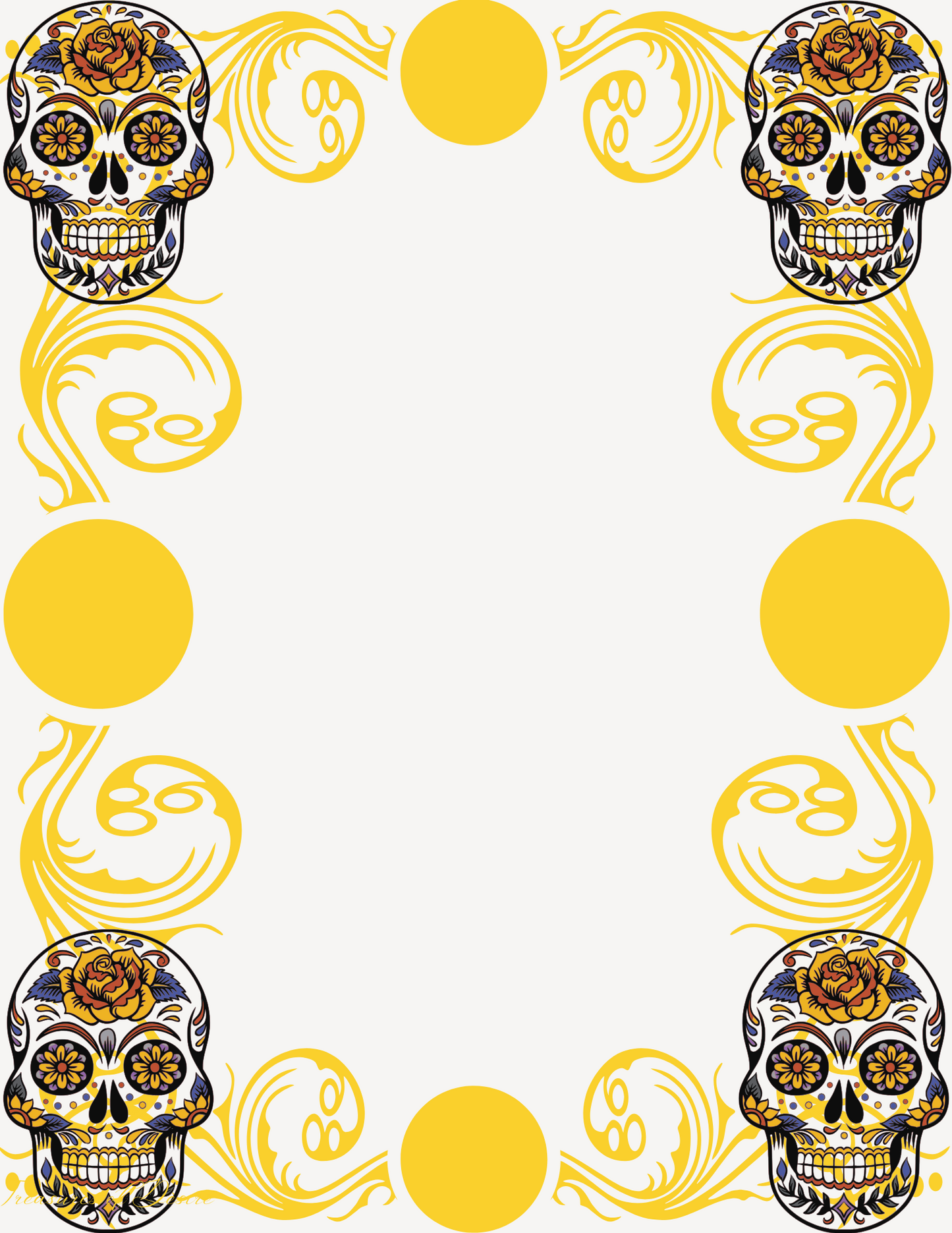 Skull Stationary Set Lined and Unlined Digital Download