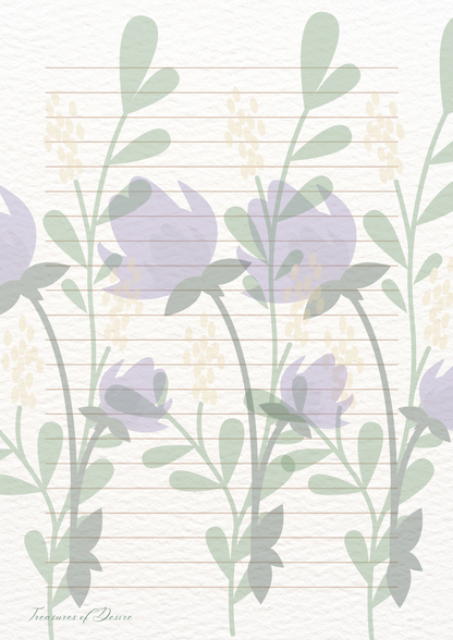 Flowers Galore Stationary Set Digital Download