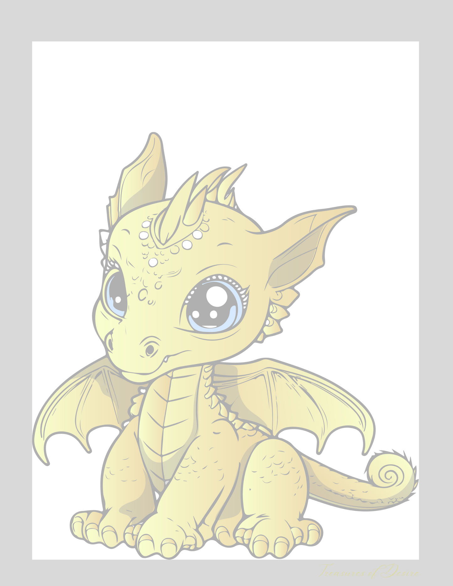 Baby Dragon Stationary Set Digital Download