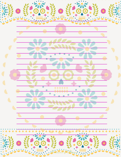 Skull Stationary Set Lined and Unlined Digital Download