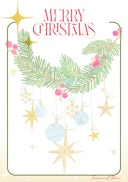 Merry Christmas Stationary Set Digital Download