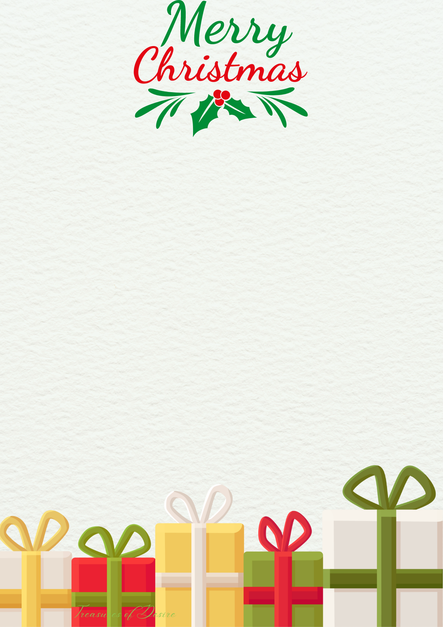 Christmas Stationary Set 1 Digital Download