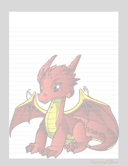 Baby Dragon Stationary Set