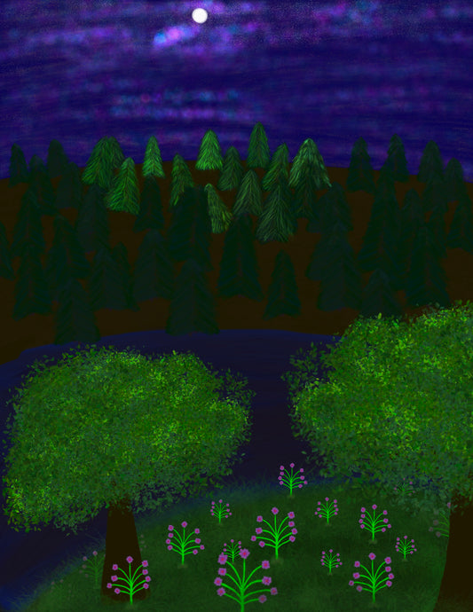 Nebula-Watched Pines