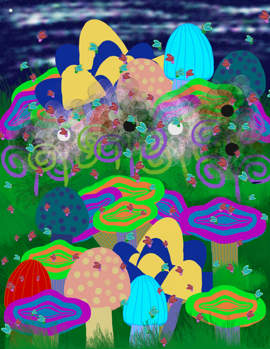 Fae Bloom Under the Nebula Moon