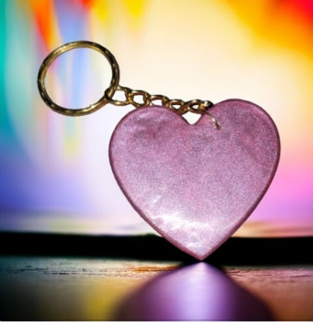 Magenta Heart Keychain