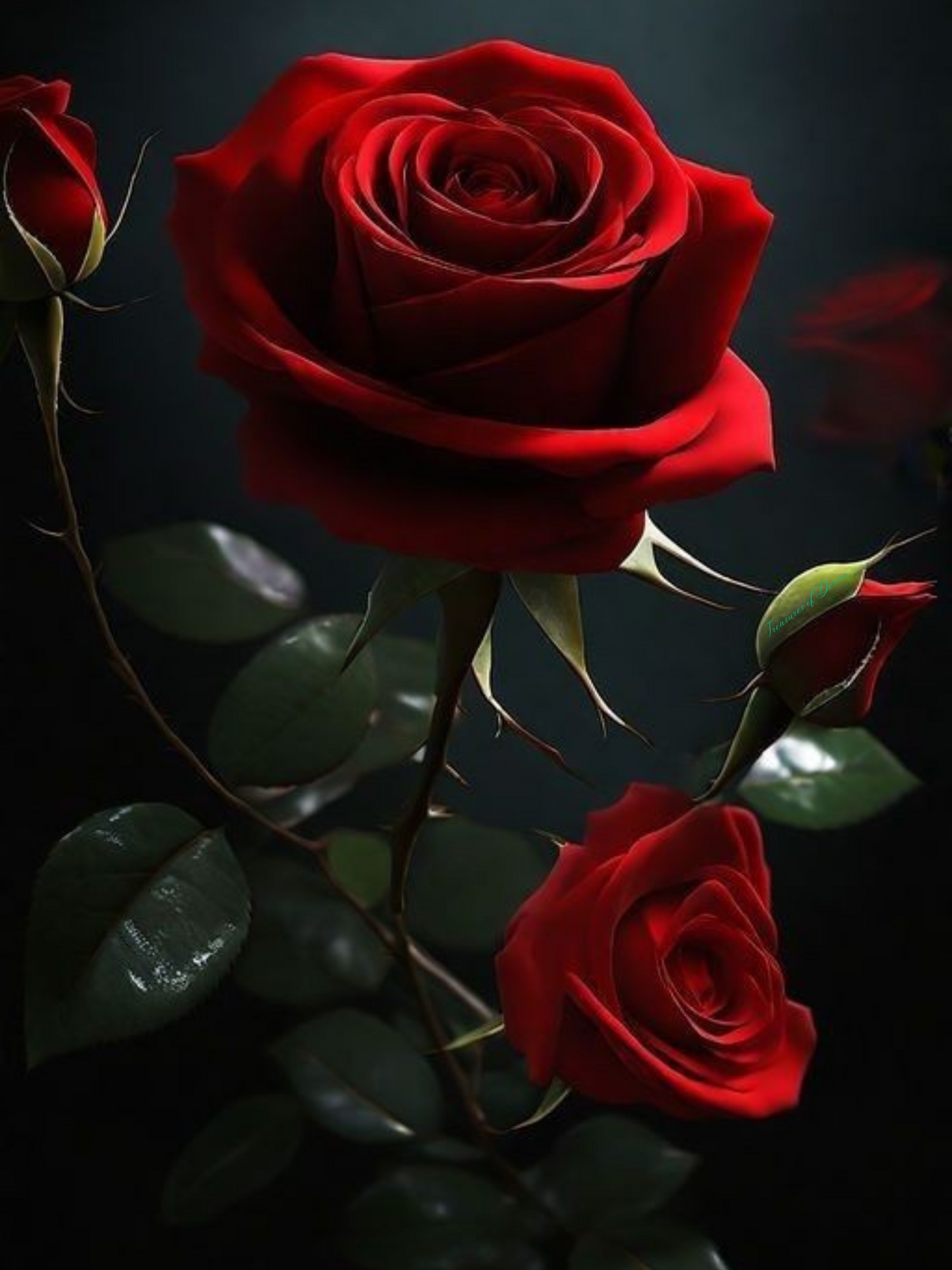 Georgeous Red Roses Poster