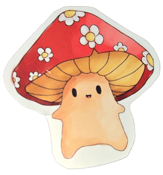 Daisy Toadstool | Waterproof Glossy Vinyl Sticker