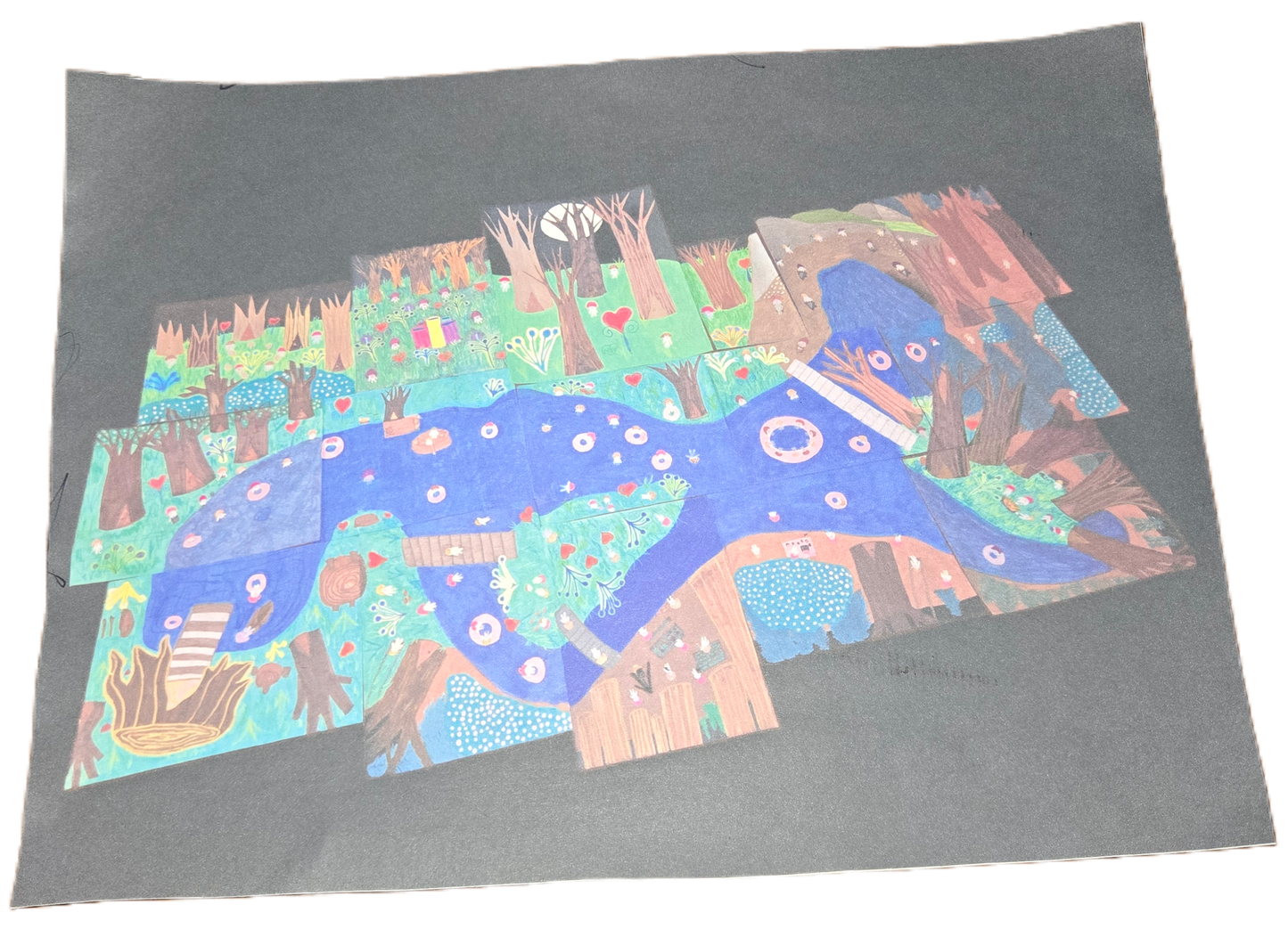 Mycelium Creatures: The Glade Grand Panorama (The Complete 16-Piece World Map + Story)