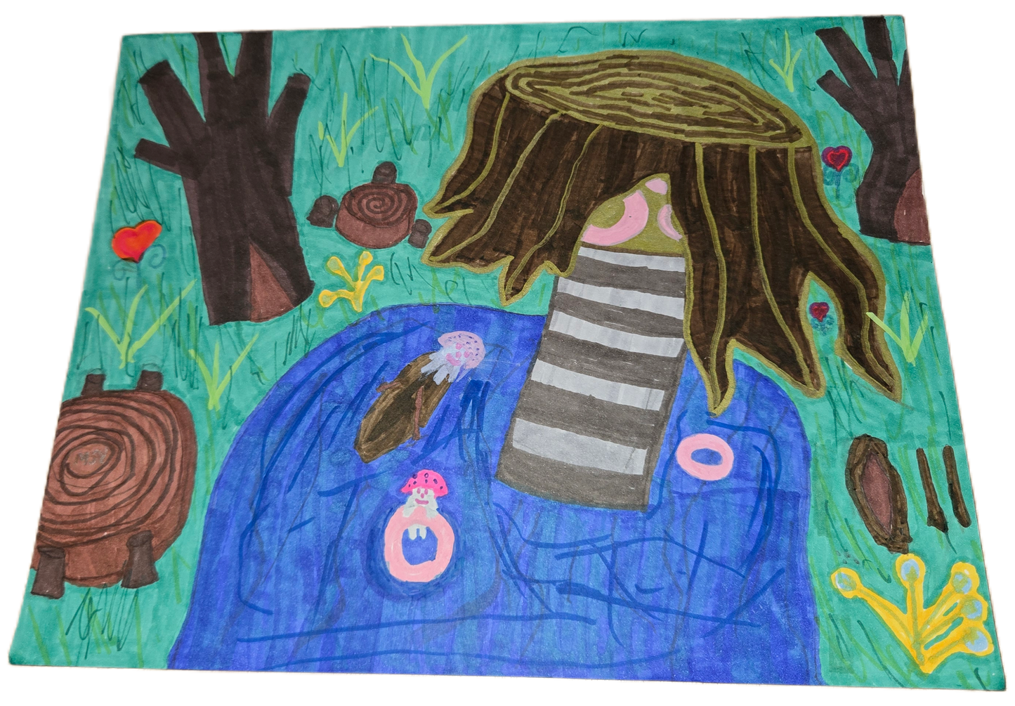 Mycelium Creatures: The Grand Stump Dock (Original Magical Architecture)