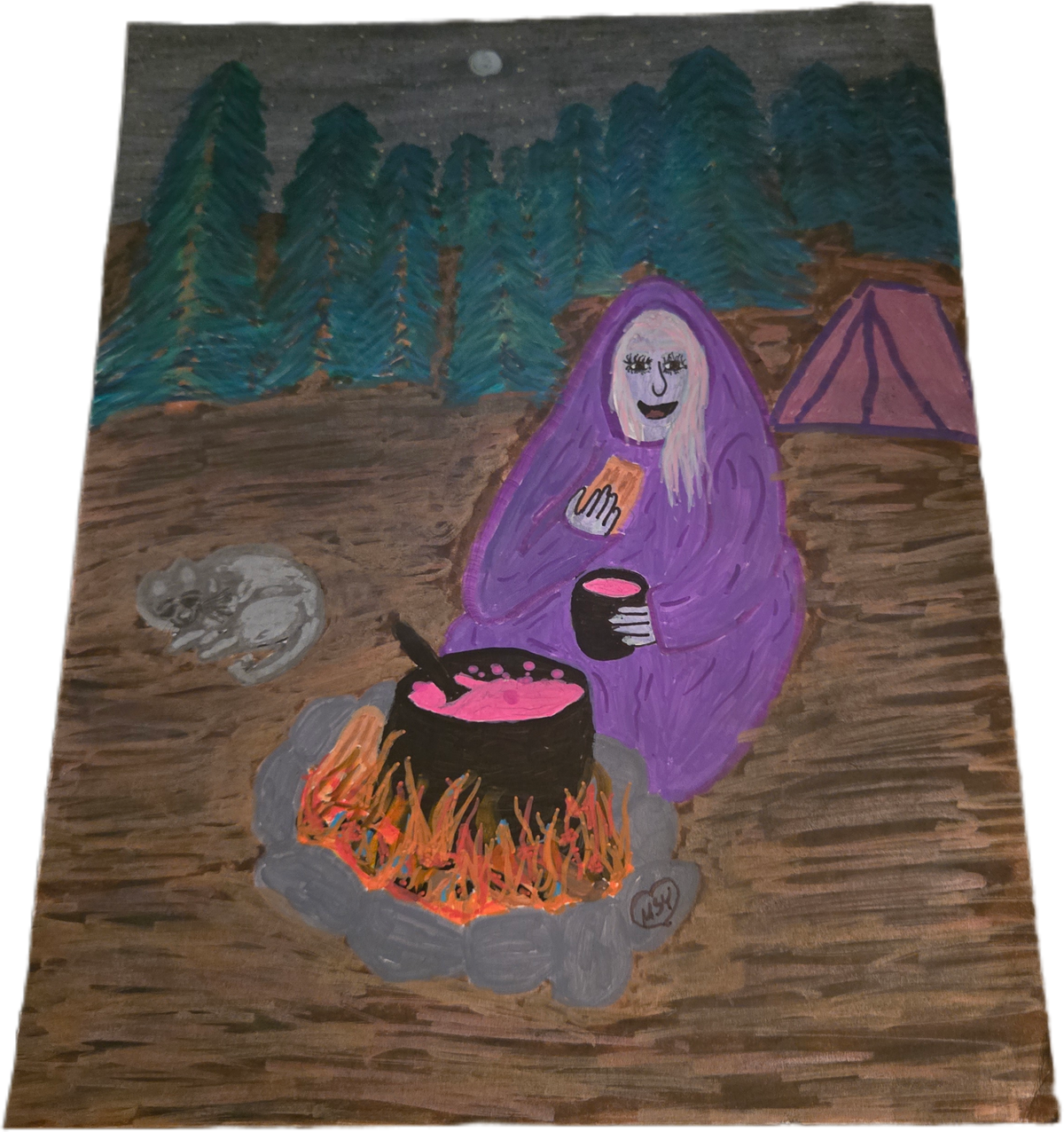 Campfire Ritual — Original Fine Art Painting