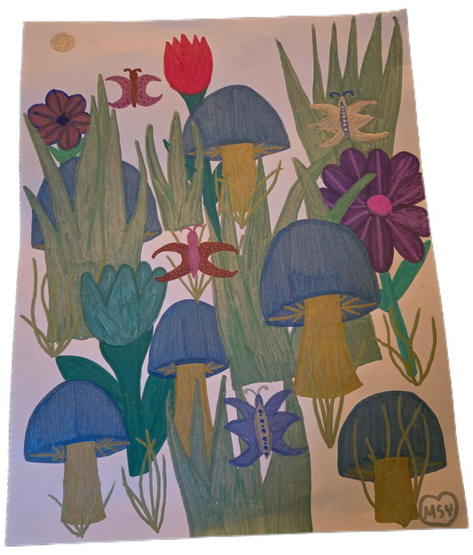 The Silver-Sown Meadow: An 11 x 14 Original Acrylic Portal