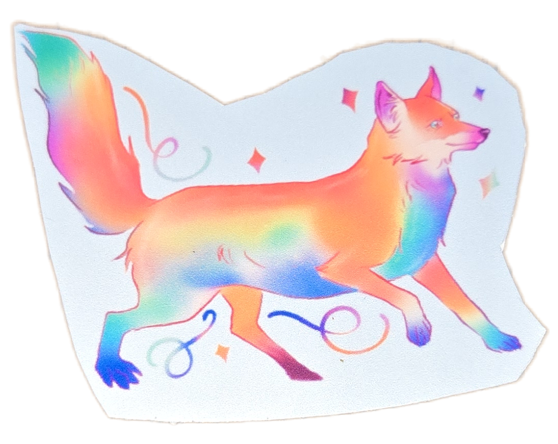 Rainbow Fox: A Spirit of Vibrant Joy