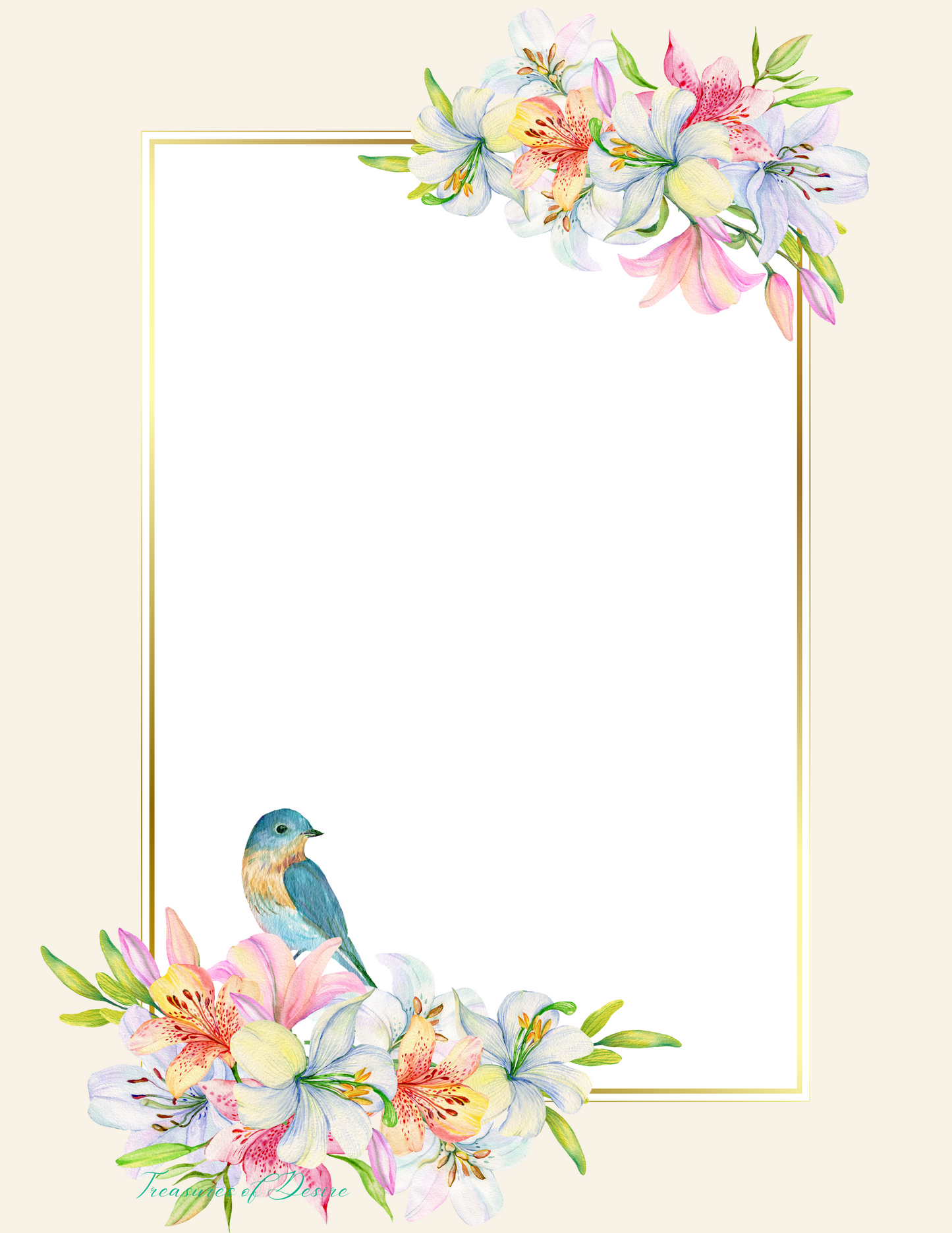 Floral Nature Stationary