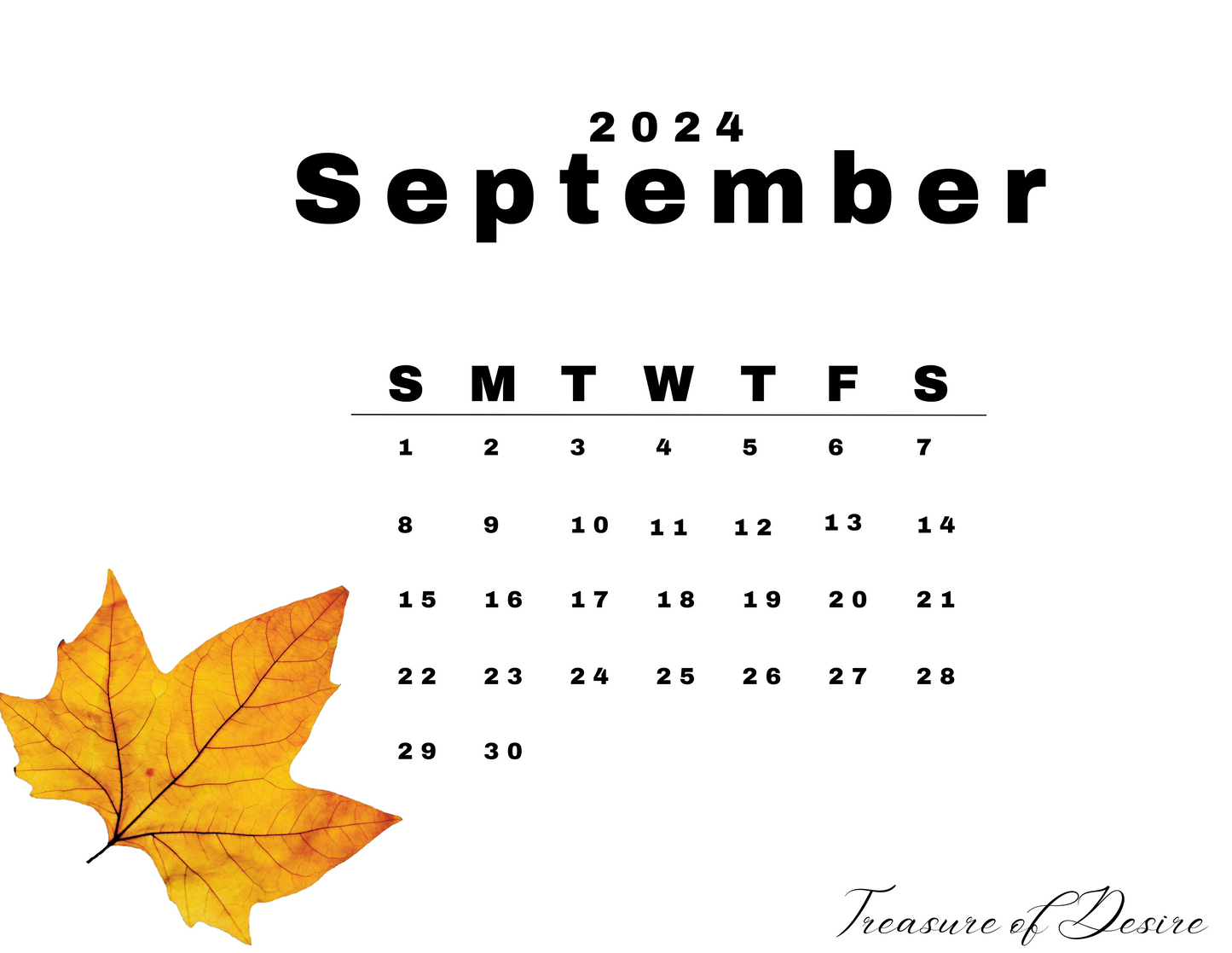 2024 Nature Calendar Digial Download