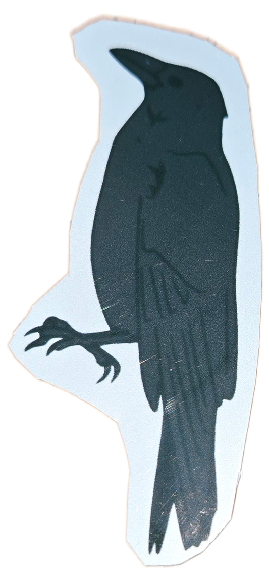 Obsidian Harbinger: The Raven Silhouette Sticker
