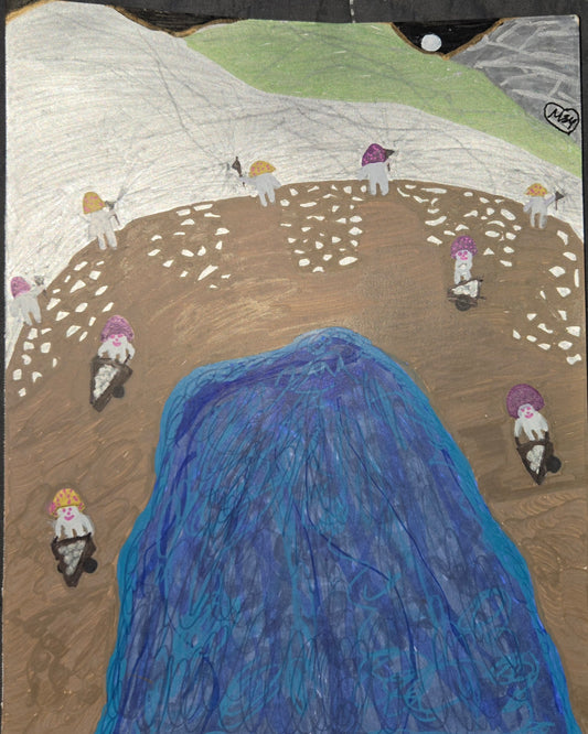 Mycelliim Creatures: The Stone Quarry at the Riverhead (Original Enchanted Art)