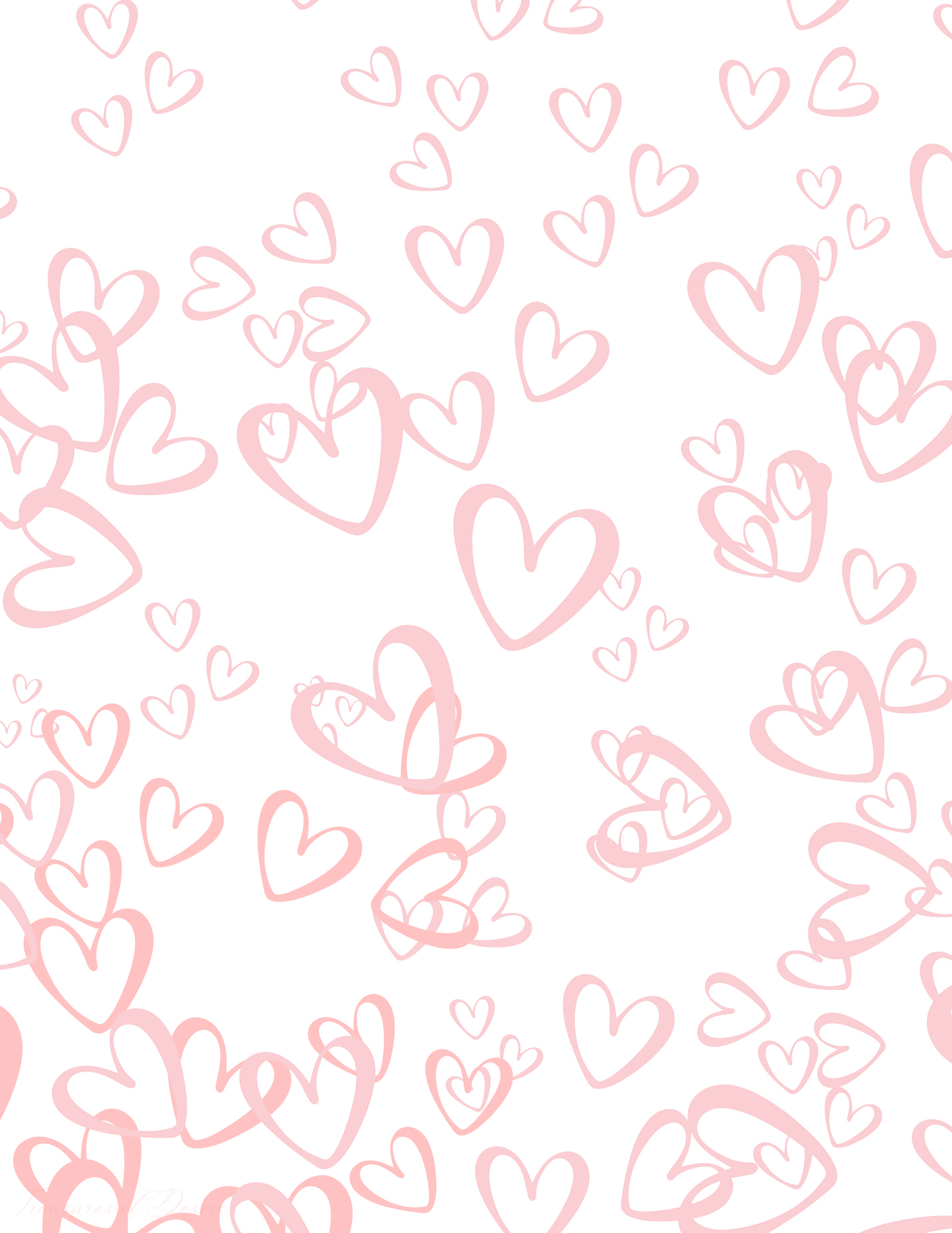 Hearts Stationary Set Digital Downlaod