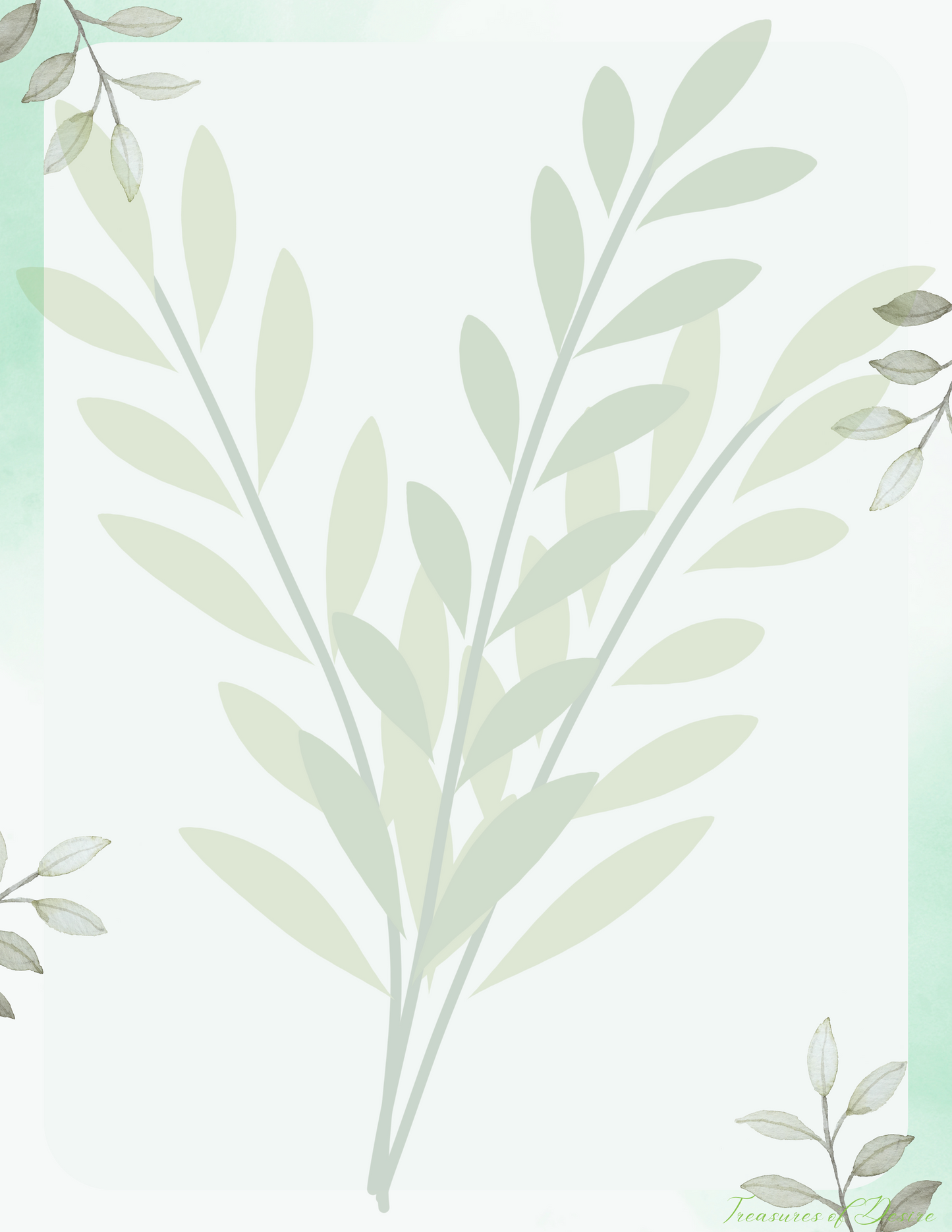 Leaves Stationary Set Digital Download