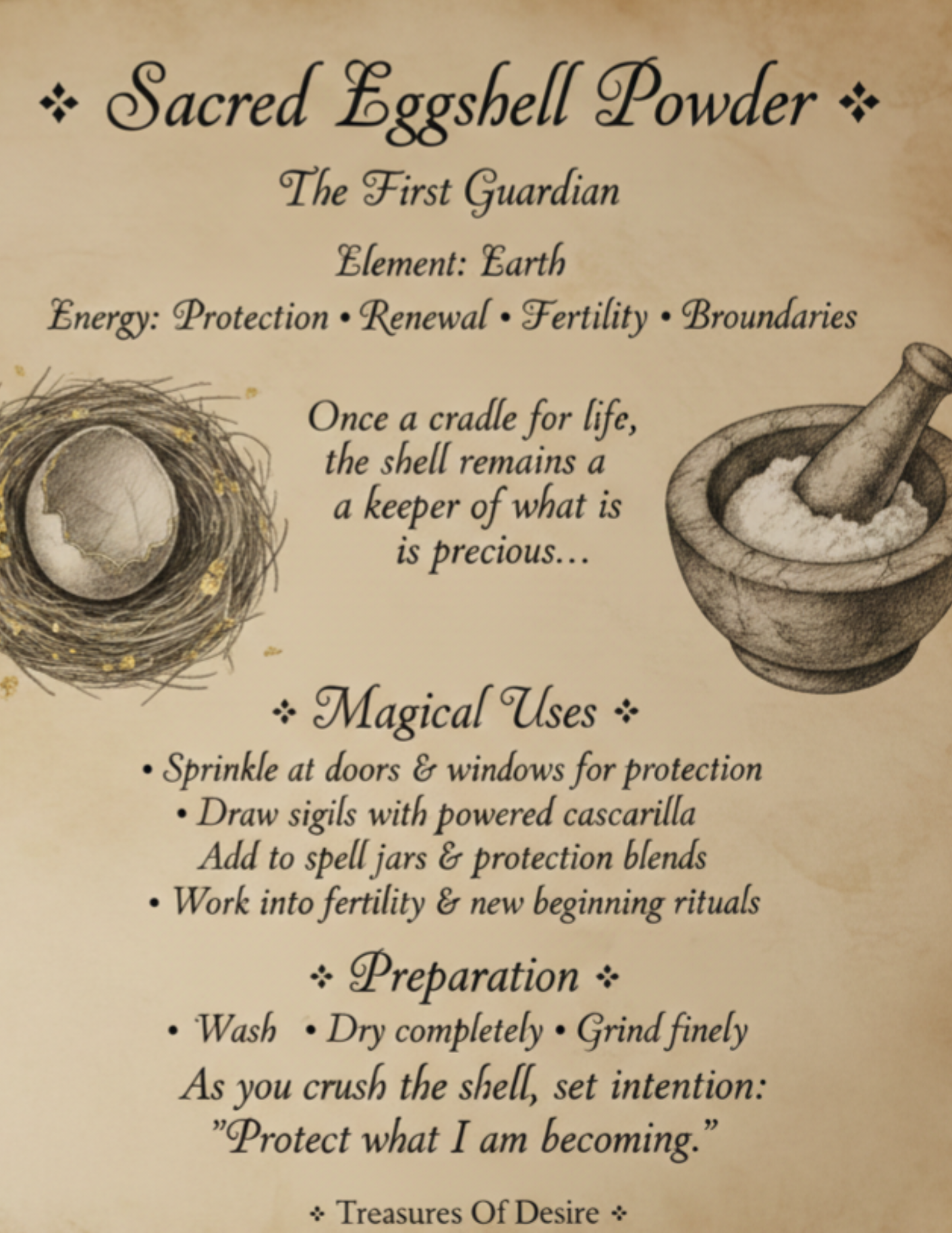 Sacred Eggshell Powder