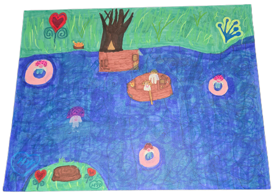 Mycelium Creatures: Carrot Run and River Dock (Original Magical Logistics Art)