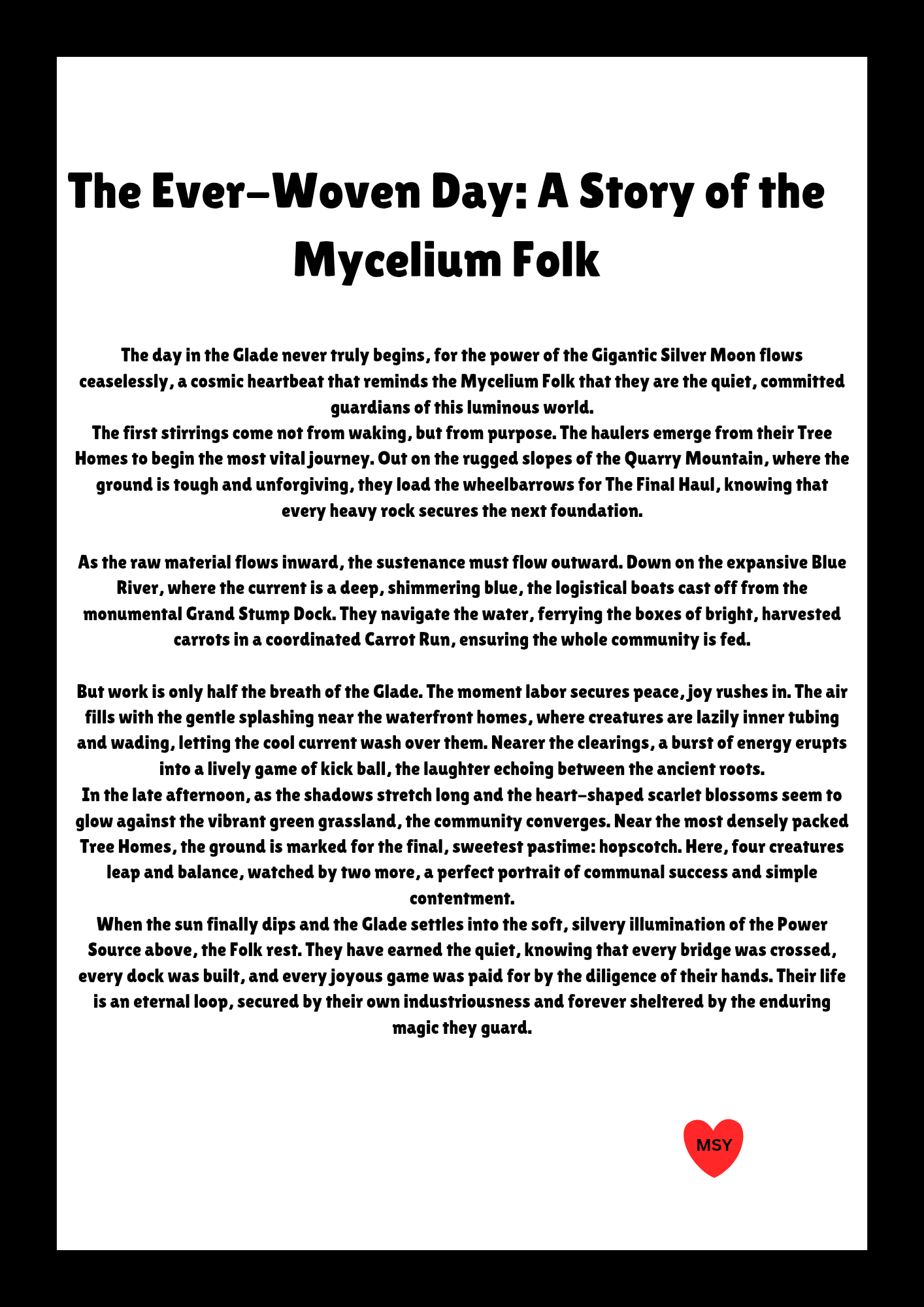 Mycelium Creatures: The Glade Grand Panorama (The Complete 16-Piece World Map + Story)