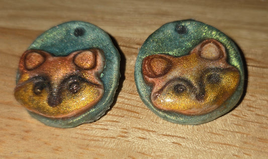 Teddy Bear Peaks Studs | Shimmering Polymear Clau Bear Earrings