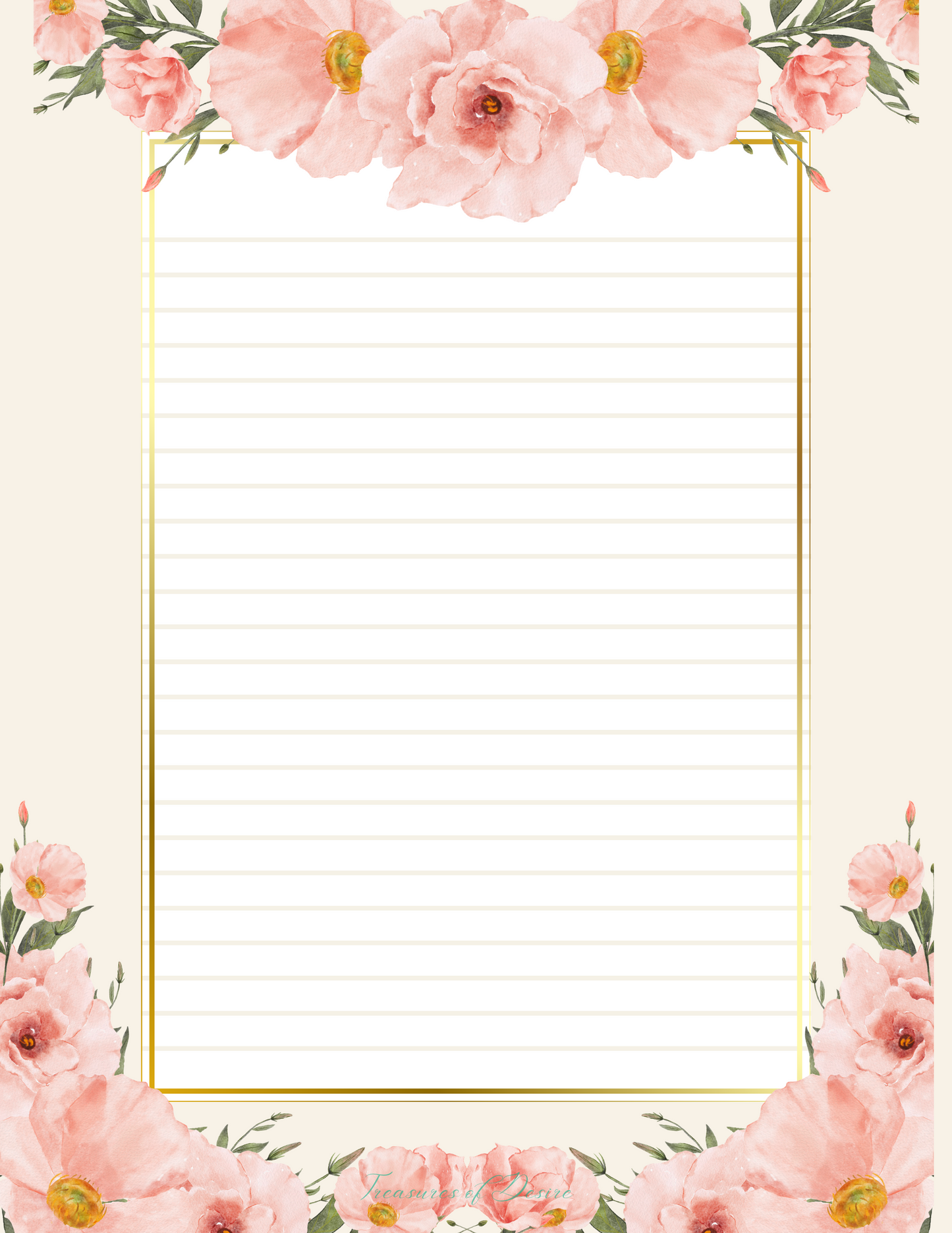 Floral Nature Stationary