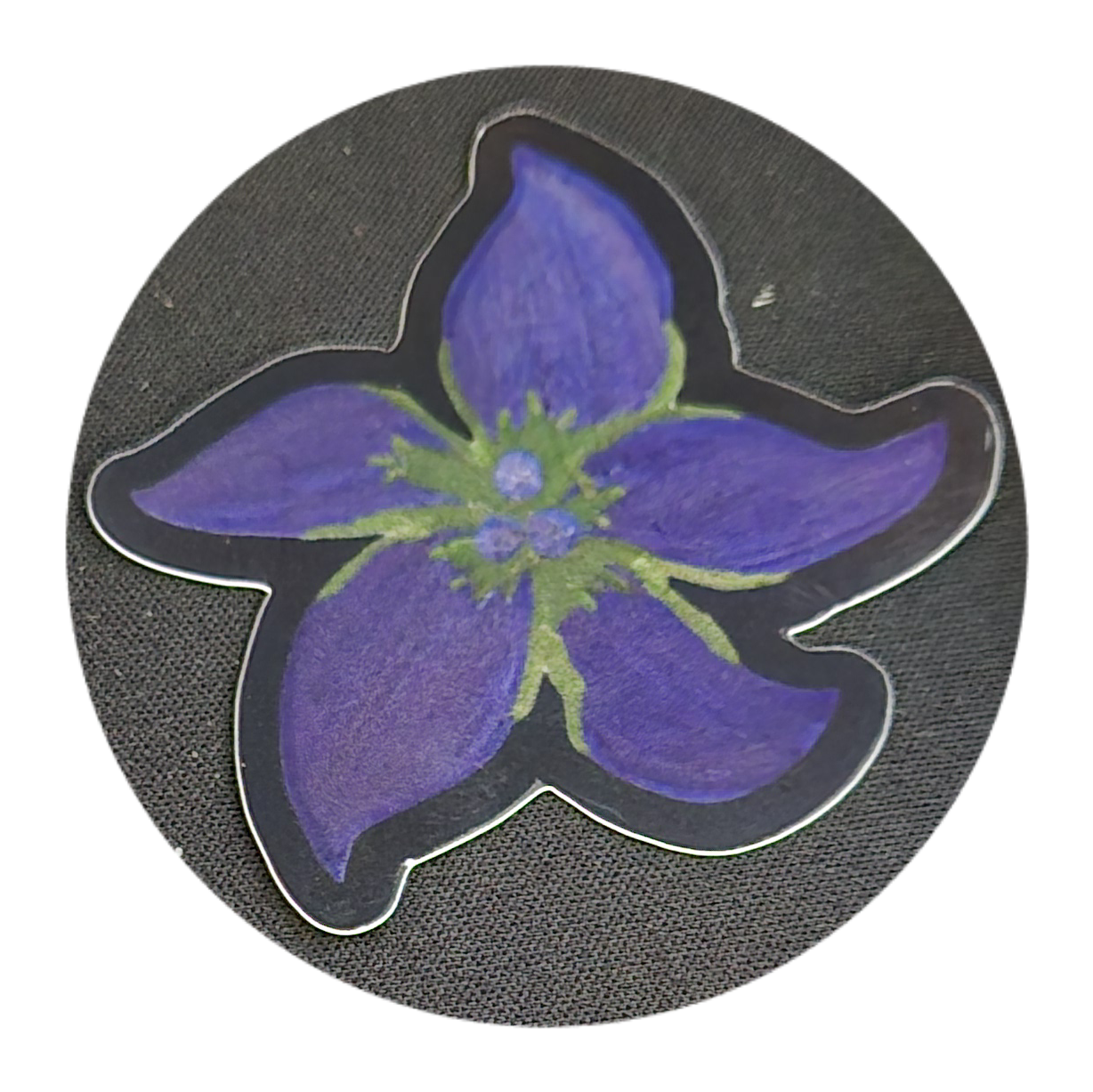 Blue Flower Sticker