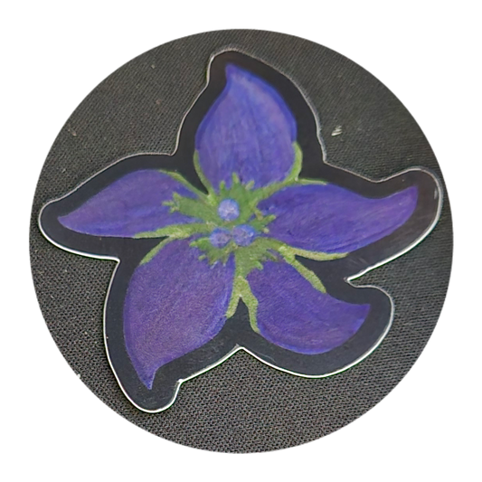 Blue Flower Sticker