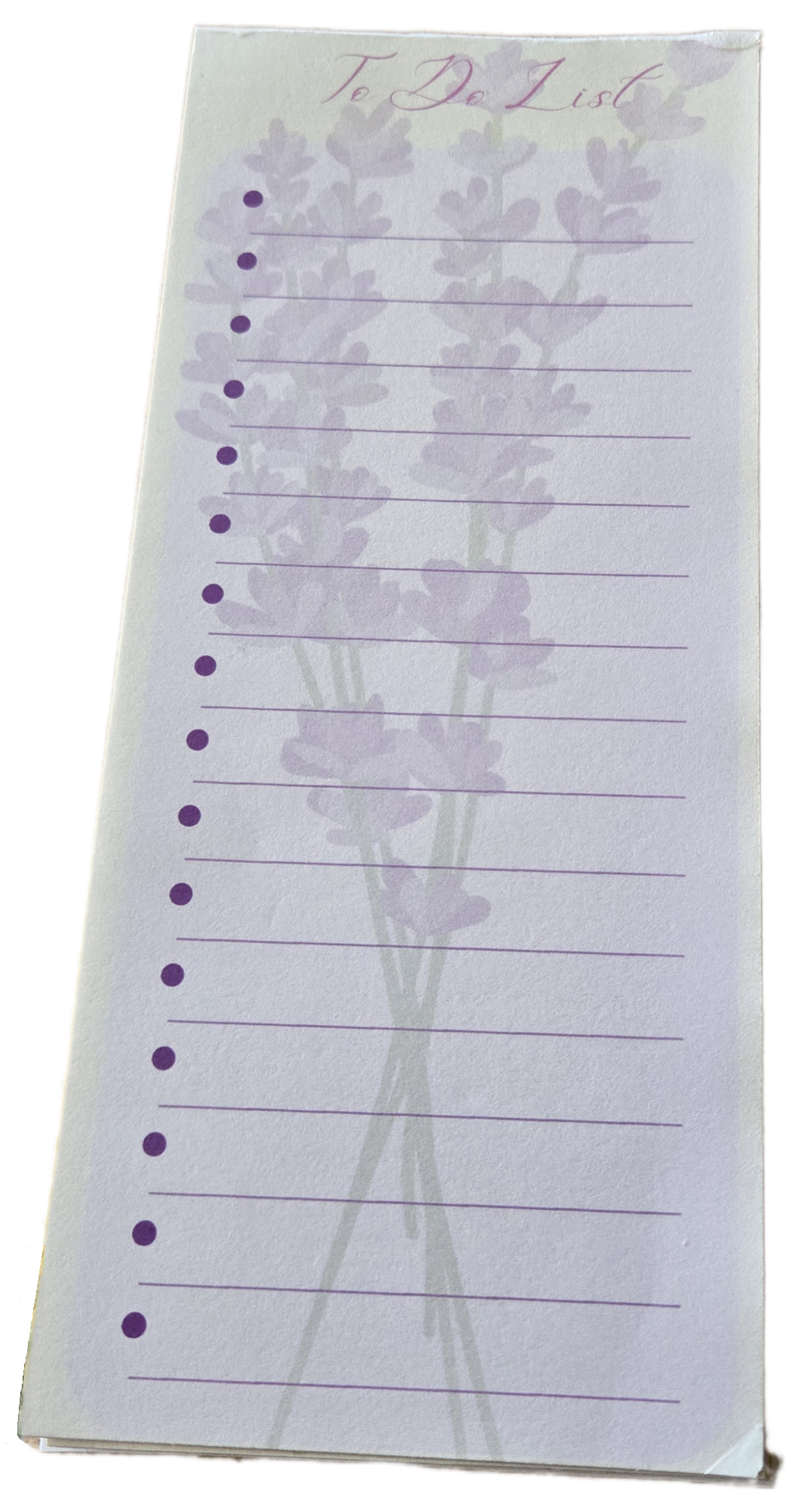 Lavender "To Do List" Notepad